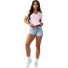 True Religion Women’s Jennie Mr Short Big T(Flax Flower)