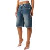 True Religion Women’s Baggy Denim Jort Big T Flap(Blue Radiance)