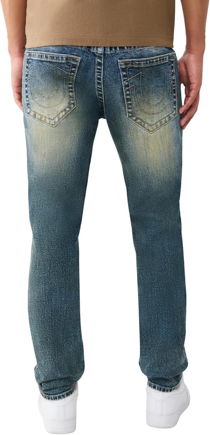imageTrue Religion Mens Rocco Single Needle Jean 32 Skinny Fit Tonal Stitching