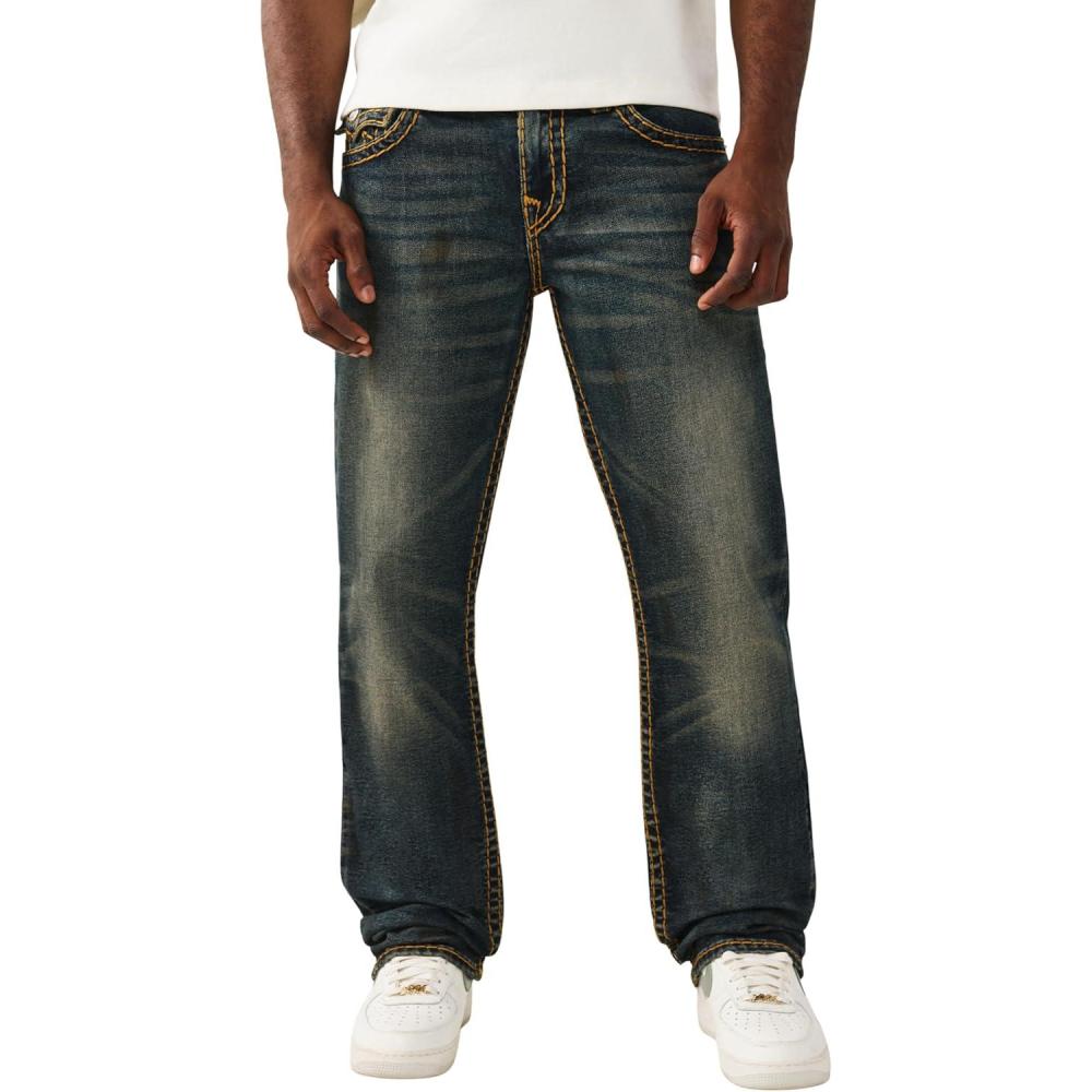 imageTrue Religion Mens Ricky Super T Flap 34inDecadense Dark Wash