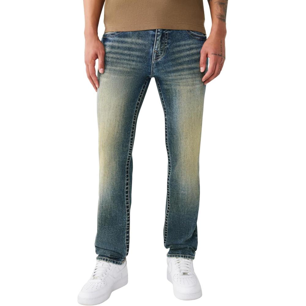 imageTrue Religion Mens Rocco Single Needle Jean 32 Skinny Fit Tonal Stitching