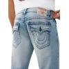 True Religion Men’s Billy Flap Bootcut Jean 34” – Relaxed Fit, Iconic Flap Pockets, Signature Horseshoe Stitching