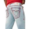 True Religion Men’s Bobby Super T Baggy Jean 32” – Loose Fit, Super T Stitching, Horseshoe Detailing