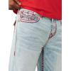 True Religion Men’s Bobby Super T Baggy Jean 32” – Loose Fit, Super T Stitching, Horseshoe Detailing