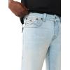 True Religion Men’s Ricky Flap Straight Jean 34″ – Light Wash, Horseshoe Detailing, Slim Fit