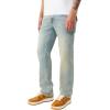 True Religion Men’s Ricky Flap Straight Jean 34” – Light Wash, Single Needle Stitching, Horseshoe Flap Pockets