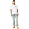 True Religion Men’s Ricky Flap Straight Jean 34” – Light Wash, Single Needle Stitching, Horseshoe Flap Pockets