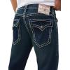 True Religion Men’s Ricky Super T Flap 34in(Riff Grunge Dark Wash)