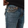 True Religion Men’s Ricky Super T Flap 34in(Sideline Raw Dark Wash)