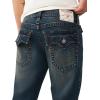True Religion Men’s Rocco Flap Single Needle Skinny Jean 32” – Blue Stitching, Flap Pockets, Modern Skinny Fit