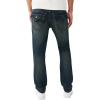 True Religion Men’s Rocco Flap Single Needle Skinny Jean 32” – Blue Stitching, Flap Pockets, Modern Skinny Fit