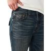 True Religion Men’s Rocco Flap Single Needle Skinny Jean 32” – Blue Stitching, Flap Pockets, Modern Skinny Fit