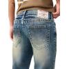 True Religion Men’s Rocco Single Needle Jean 32” – Skinny Fit, Tonal Stitching