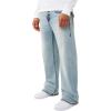 True Religion Men’s Vinny Super T Relaxed Jean 34″ – Acid Wash, Super T Stitching, Horseshoe Detailing