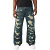 True Religion Men’s Vinny Destroyed Ultra Baggy Jean 34” – Slim-Fit, Whiskering, Horseshoe Detailing