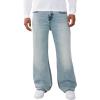 True Religion Men’s Vinny Super T Relaxed Jean 34″ – Acid Wash, Super T Stitching, Horseshoe Detailing