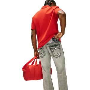 True Religion Men’s Billy Super T Flap Bootcut Jean 34″ – Premium Denim, Super T Stitching, Flap Pockets