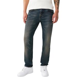 True Religion Men’s Rocco Flap Single Needle Skinny Jean 32” – Blue Stitching, Flap Pockets, Modern Skinny Fit