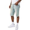 True Religion Men’s Ricky Frayed Hem Denim Short – Relaxed Fit, Zip Fly, Horseshoe Detailing