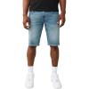 True Religion Men’s Ricky Flap Denim Short – Whiskering, Horseshoe Detailing