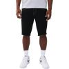 True Religion Men’s Ricky Frayed Hem Denim Short – Relaxed Fit, Frayed Hem, Horseshoe Detailing
