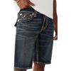 True Religion Men’s Ricky Flap Short – Relaxed Fit, Horseshoe Detailing