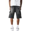 True Religion Men’s Vinny Big T Cargo Short – Frayed Baggy Fit, Cargo Pockets, Horseshoe Detailing