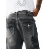 True Religion Men’s Vinny Big T Cargo Short – Frayed Baggy Fit, Cargo Pockets, Horseshoe Detailing
