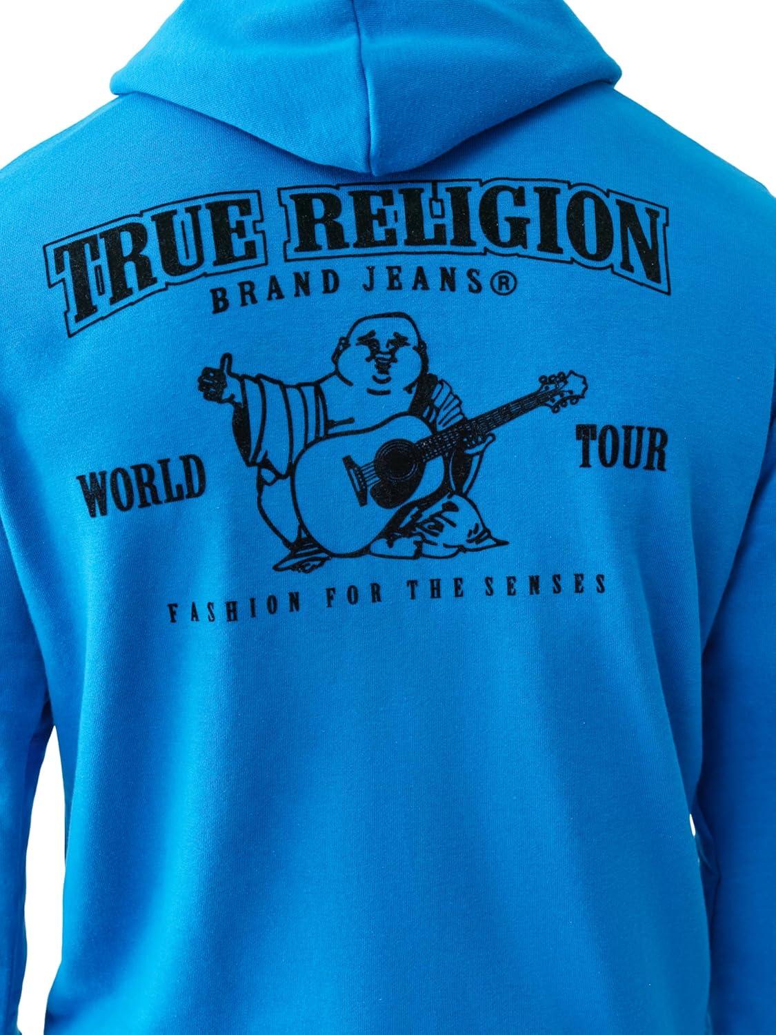 imageTrue Religion Mens Buddha Logo Zip Hoodie Hoodies for Men Mens Fashion Hoodies amp SweatshirtsImperial Blue