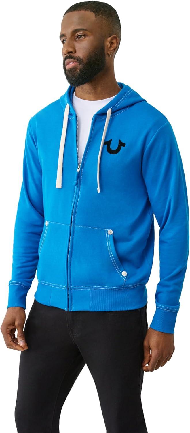imageTrue Religion Mens Buddha Logo Zip Hoodie Hoodies for Men Mens Fashion Hoodies amp SweatshirtsImperial Blue
