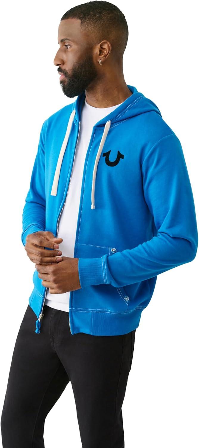 imageTrue Religion Mens Buddha Logo Zip Hoodie Hoodies for Men Mens Fashion Hoodies amp SweatshirtsImperial Blue