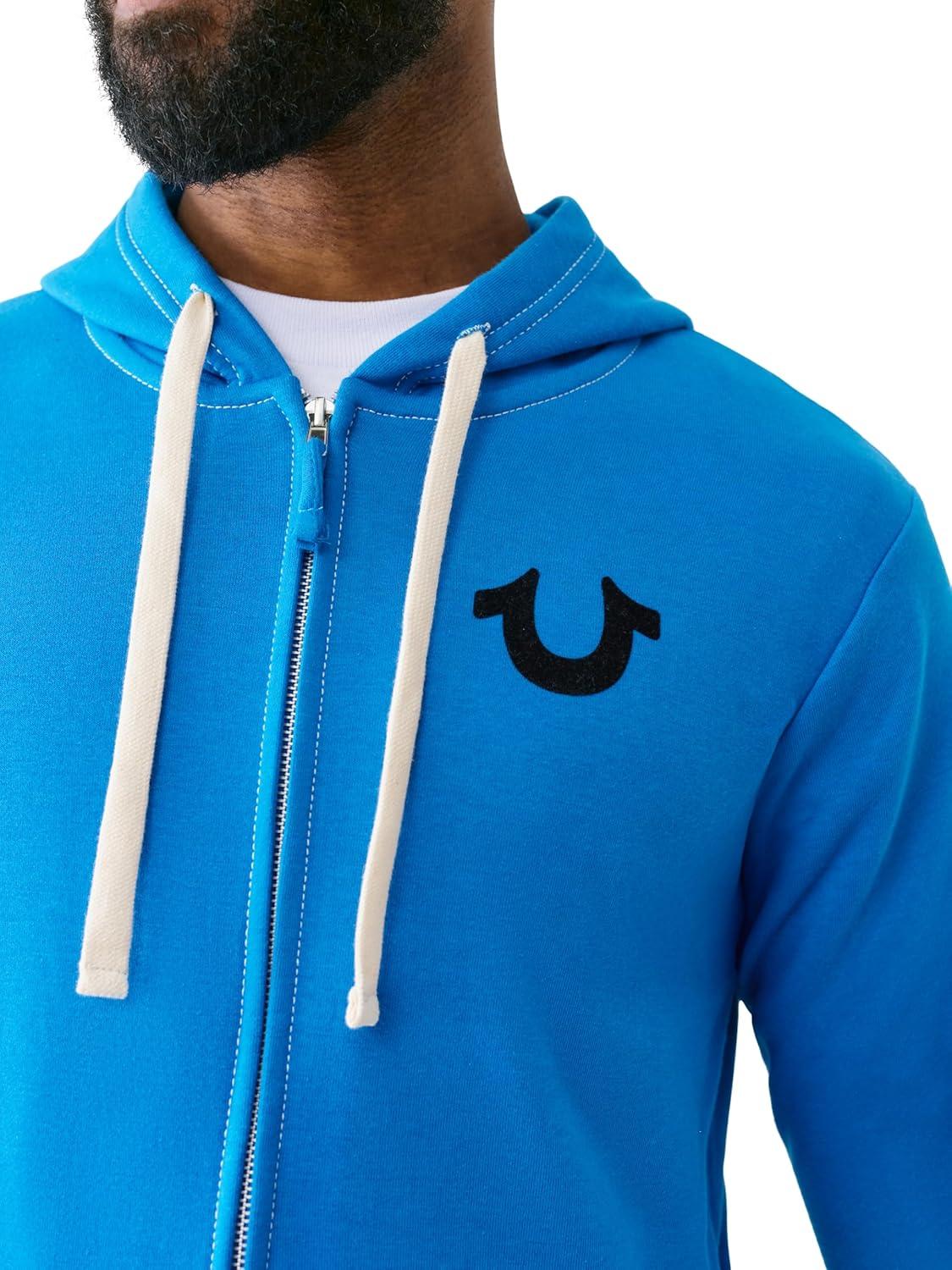 imageTrue Religion Mens Buddha Logo Zip Hoodie Hoodies for Men Mens Fashion Hoodies amp SweatshirtsImperial Blue