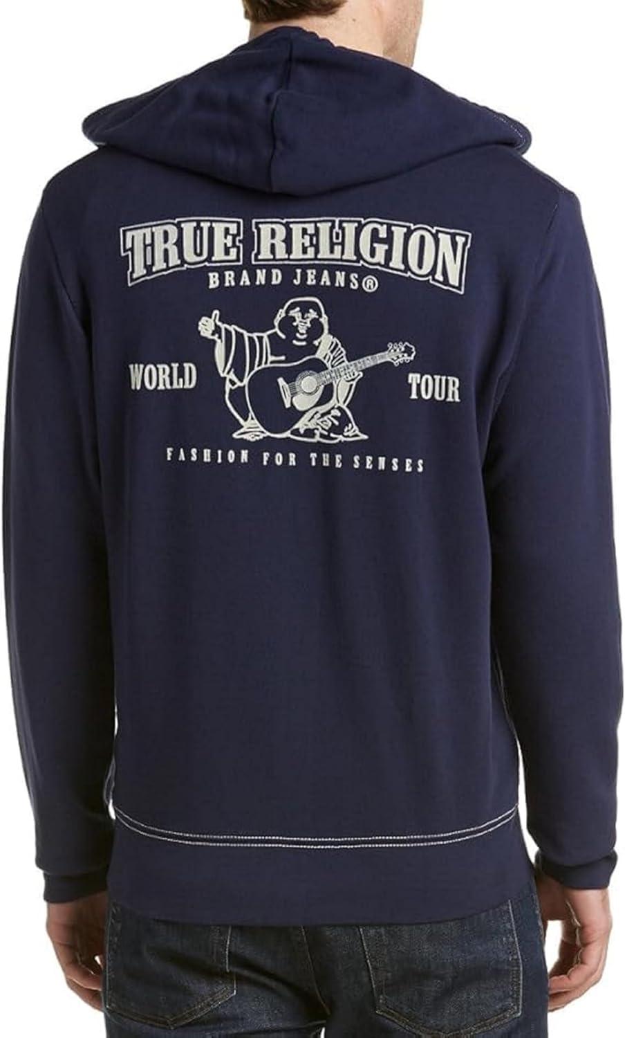 imageTrue Religion Mens Buddha Logo Zip Hoodie Hoodies for Men Mens Fashion Hoodies amp SweatshirtsTrue Navy