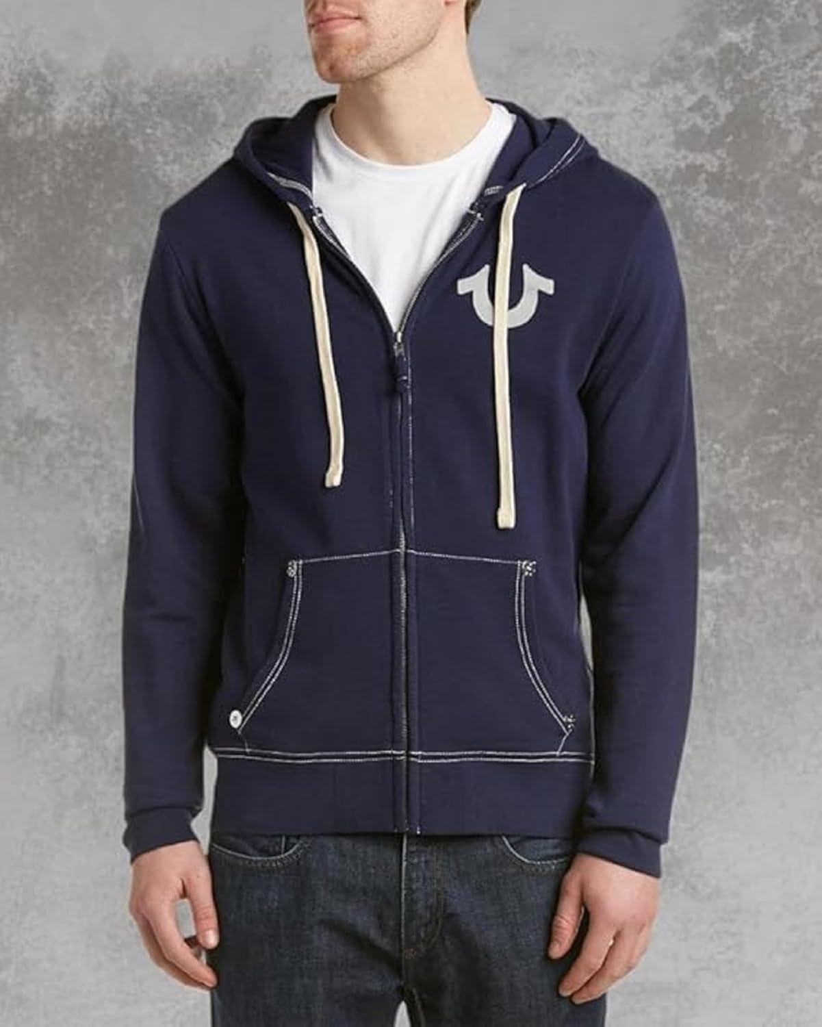 imageTrue Religion Mens Buddha Logo Zip Hoodie Hoodies for Men Mens Fashion Hoodies amp SweatshirtsTrue Navy