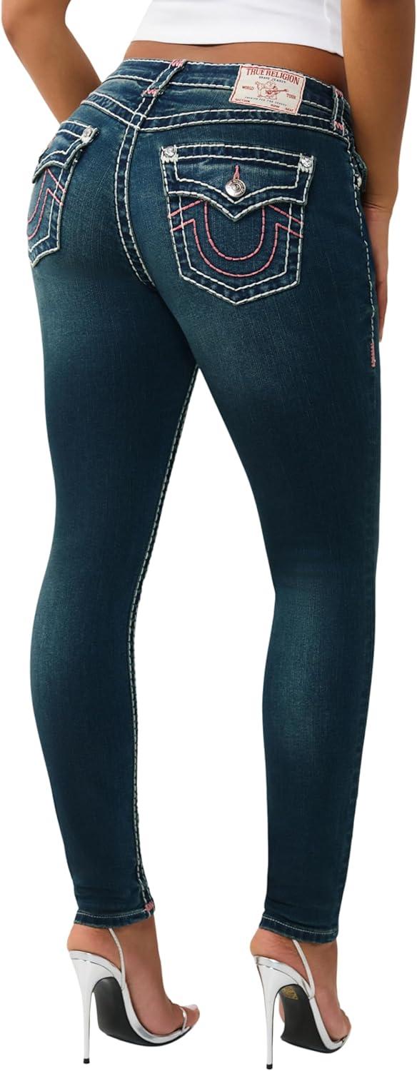 imageTrue Religion Womens Jennie Mr Skinny Sup T FlapSerene Bliss
