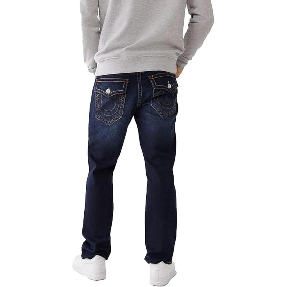 imageTrue Religion Mens Ricky Straight Leg Jeans with Back Flap Pockets Mens Jeans
