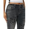True Religion Women’s Appliqué Becca Mr Bootcut – Stretch Denim, Flattering Mid Rise, Classic Bootcut Silhouette
