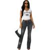 True Religion Women’s Appliqué Becca Mr Bootcut – Stretch Denim, Flattering Mid Rise, Classic Bootcut Silhouette