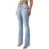 True Religion Women’s Becca Super T Bootcut Jean – Mid Rise Fit, Stretch Denim, Signature Super T Stitching