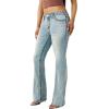 True Religion Women’s Becca Super T Bootcut Jeans – Mid Rise Denim with Red Super T Stitching & Horseshoe Flap Pockets