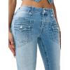 True Religion Women’s Jennie Mid Rise Curvy Skinny Jeans – Stretch Denim with Sculpting Fit & Flattering Back Flap Pockets