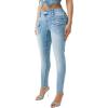 True Religion Women’s Jennie Mid Rise Curvy Skinny Jeans – Stretch Denim with Sculpting Fit & Flattering Back Flap Pockets