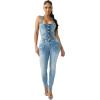 True Religion Women’s Jennie Mid Rise Curvy Skinny Jeans – Stretch Denim with Sculpting Fit & Flattering Back Flap Pockets