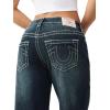 True Religion Women’s TR Embroidery Bobbi Baggy Big T – Mid Rise, Relaxed Fit