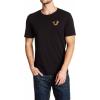 True Religion Men’s Big Buddha Metallic Short Sleeve Tee – Graphic T-Shirt, Slim Fit, Comfortable & Durable(Black)
