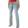 True Religion Women’s Billie Big T Stitch Straight Jean – Mid Rise, Stretch Denim, Signature Straight Leg Fit
