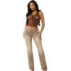 True Religion Women’s Becca Belted Cargo Bootcut Jeans – Low Rise