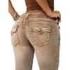 True Religion Women’s Becca Belted Cargo Bootcut Jeans – Low Rise