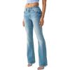 True Religion Women’s Becca Tattoo Bootcut Jeans – Mid Rise Big T Flap