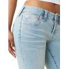 True Religion Women’s Billie Big T Stitch Straight Jean – Mid Rise Fit, Stretch Denim, Rose Gold Hardware